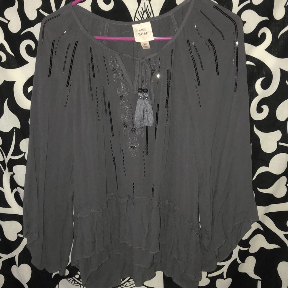 Gray dress up shirt